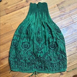 Lapis Full Skirt Textured Fabric